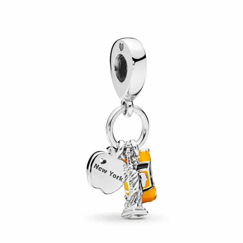 Pandora New York Highlights Dangle Charm - Sterling Silver/Enamel/Black - Canada | BK1990FM